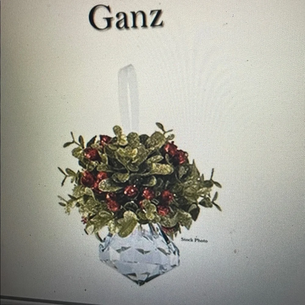 Small Ganz Kissing Krystals Mistletoe Christmas Ornament